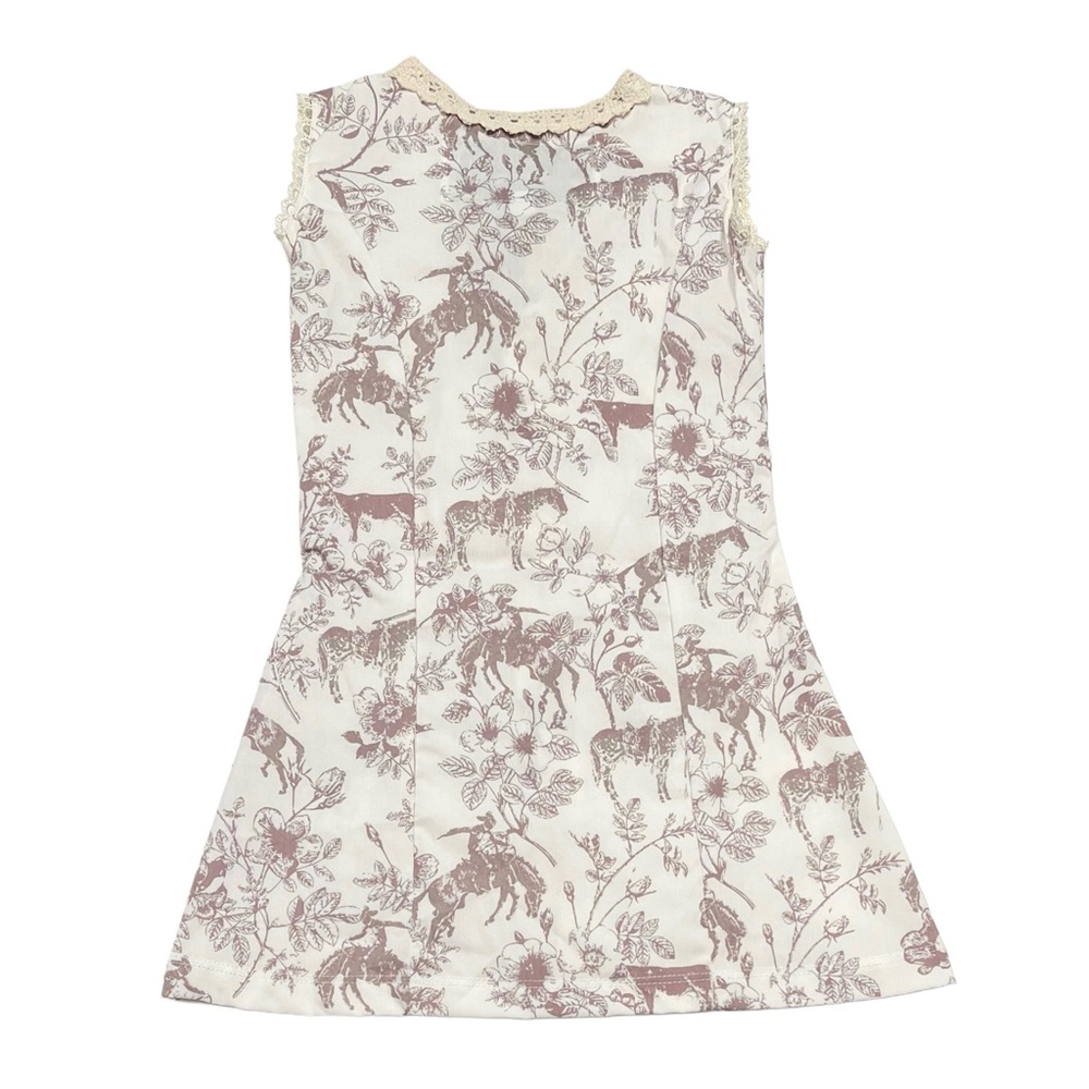 (NWT) BEAUTIFUL Cowkid Western Day Dream Dress - Cream & Brown | Baby 6-12 MTH - Picture 3 of 6